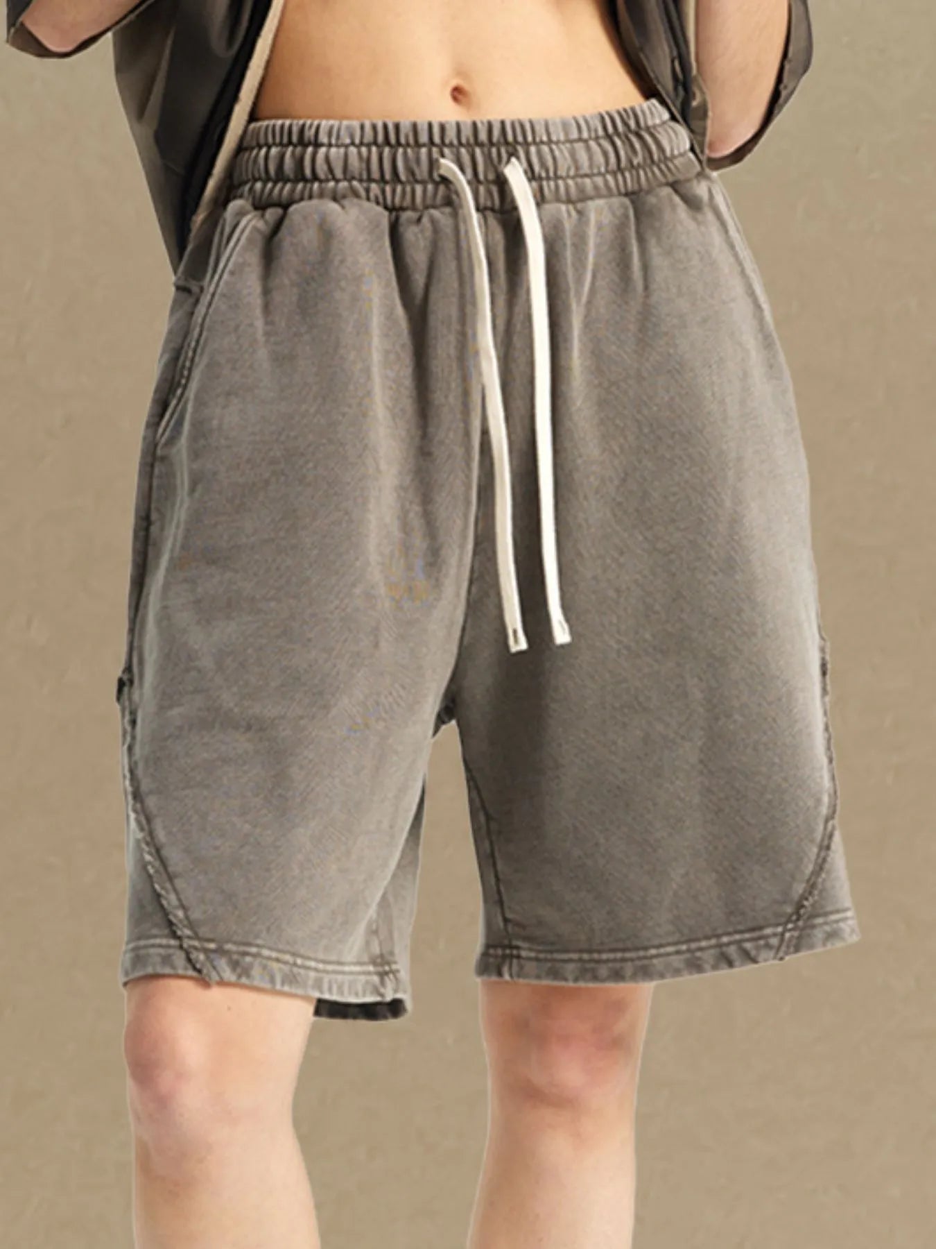 Men's Casual Drawstring Washed Shorts - Tigbul's Variety Fashion Shop