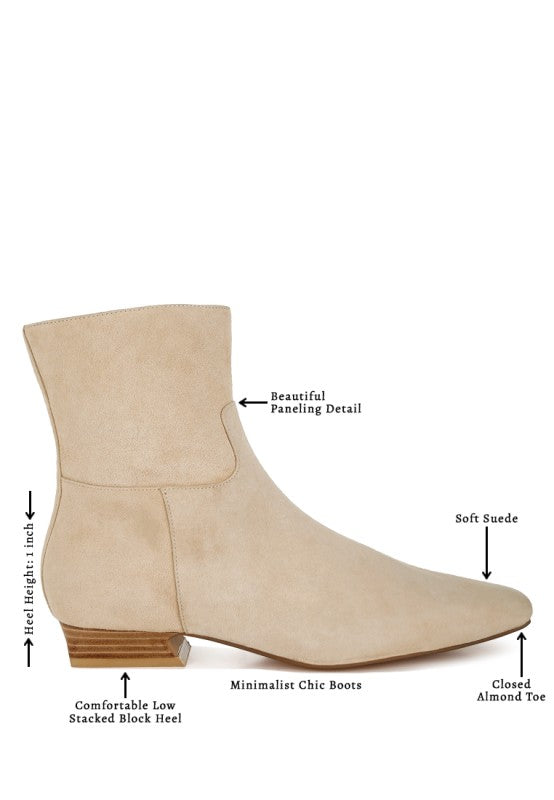 Hakra Flared Heel Suede Boots - Tigbul's Variety Fashion Shop