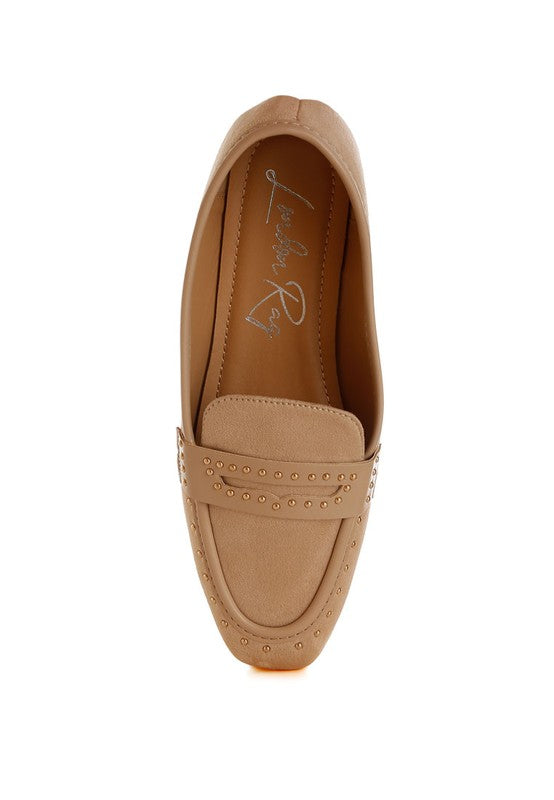 Lumina Penny Strap Studded Loafers - Tigbul's Variety Fashion Shop