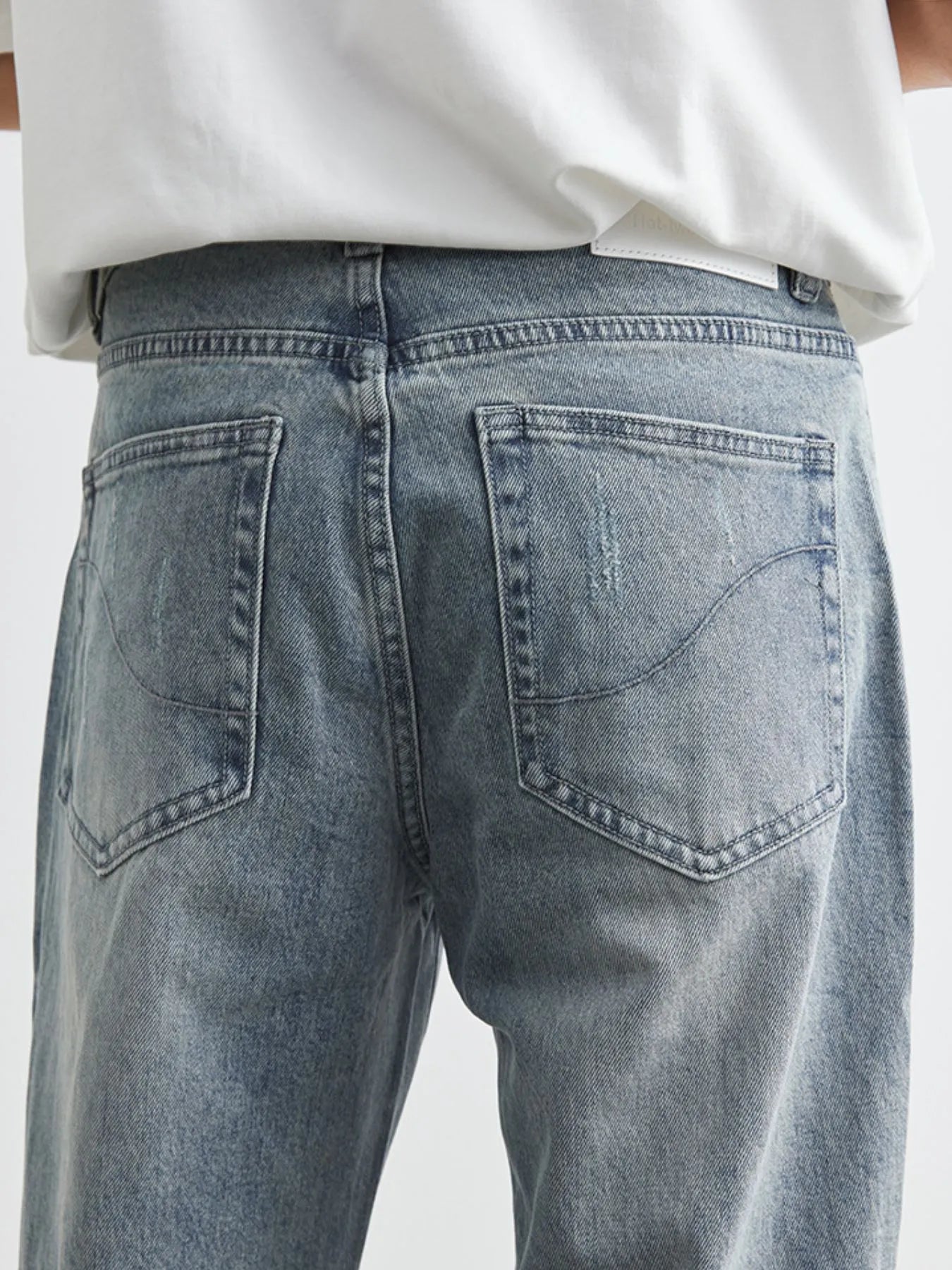 Men's Washed Wide Leg Distressed Jeans - Tigbul's Variety Fashion Shop