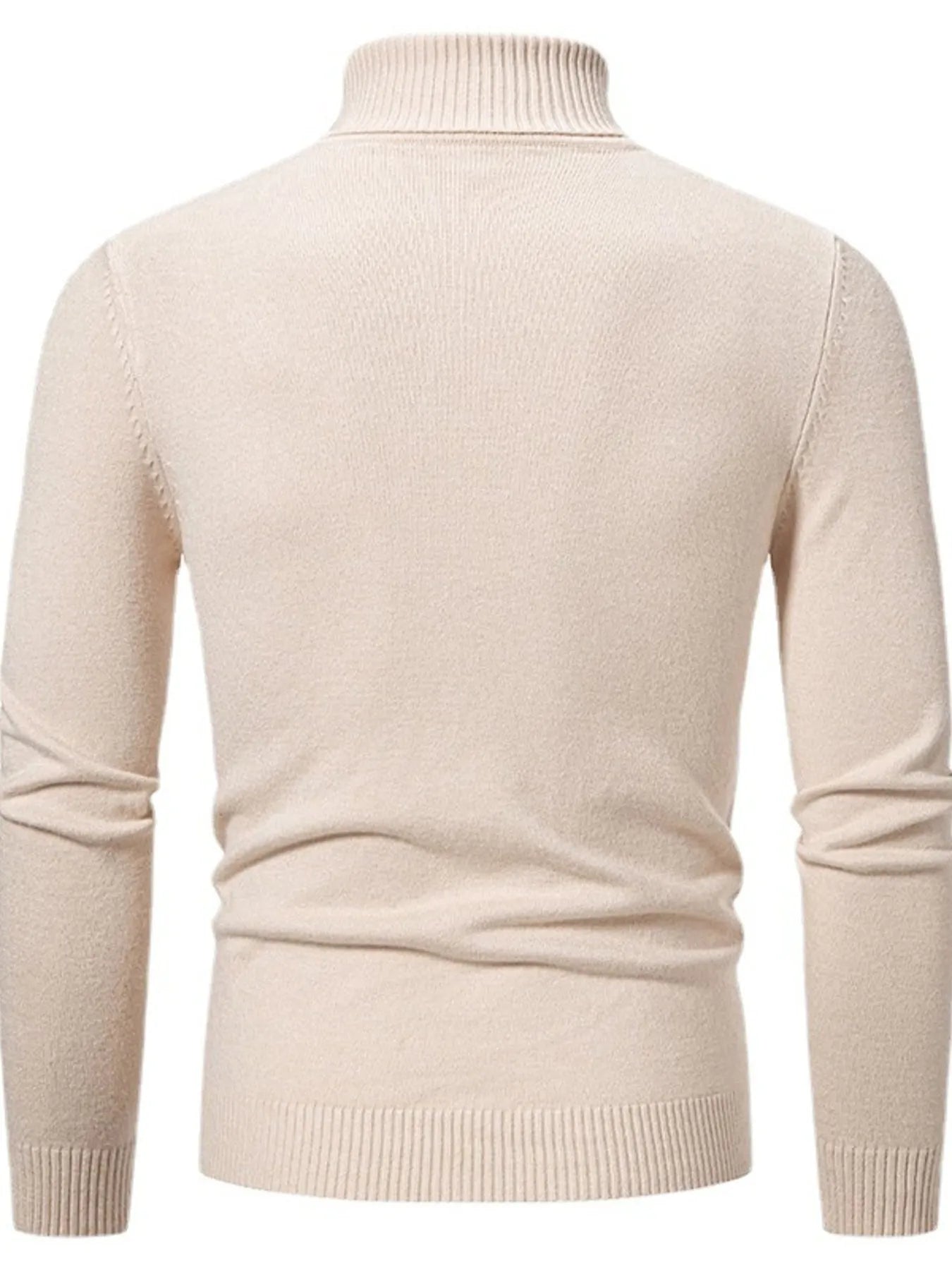 Men's Turtleneck Long Sleeve Sweater - Tigbul's Variety Fashion Shop