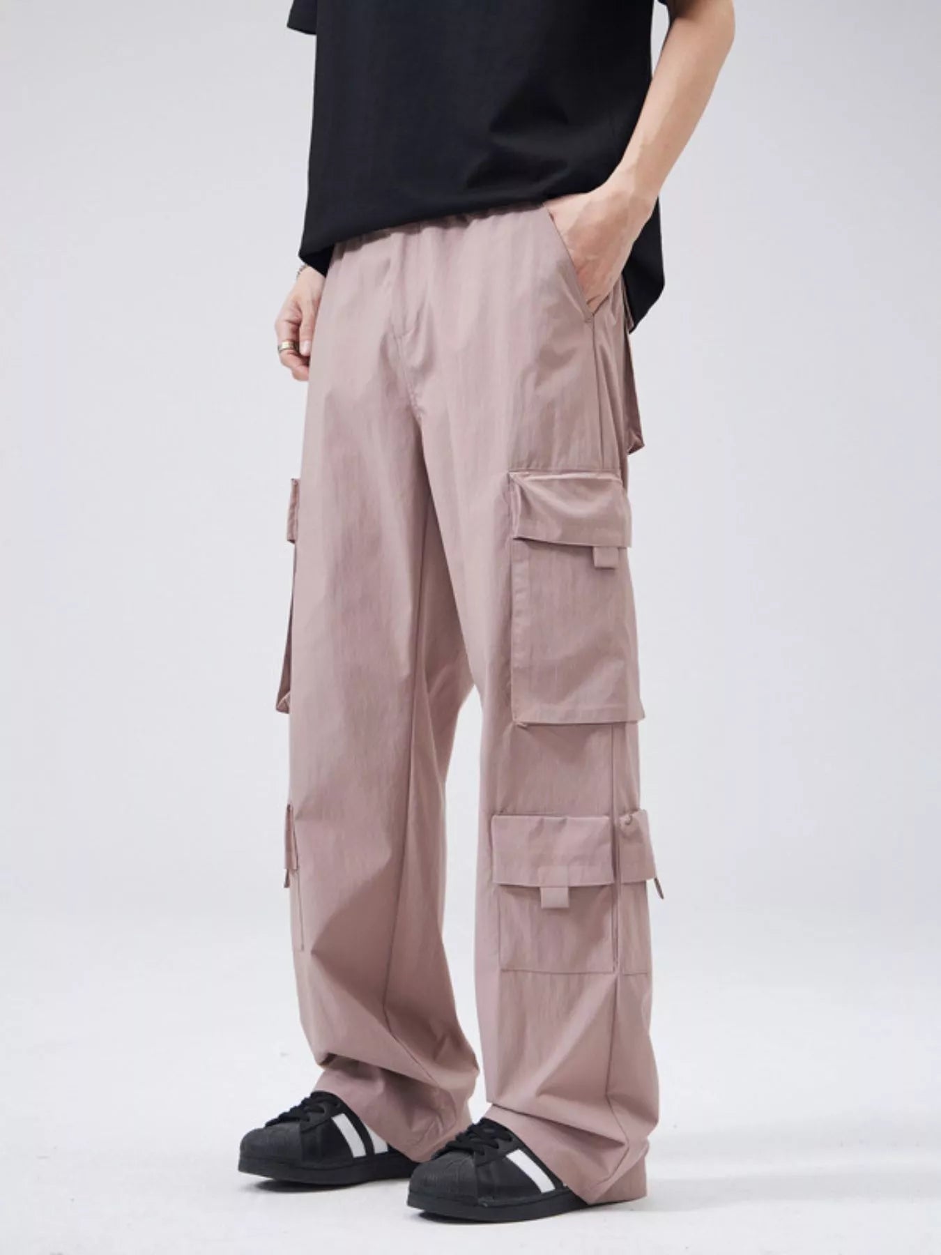 Men's Full Size Wide Leg Cargo Pants Plus Size - Tigbul's Variety Fashion Shop