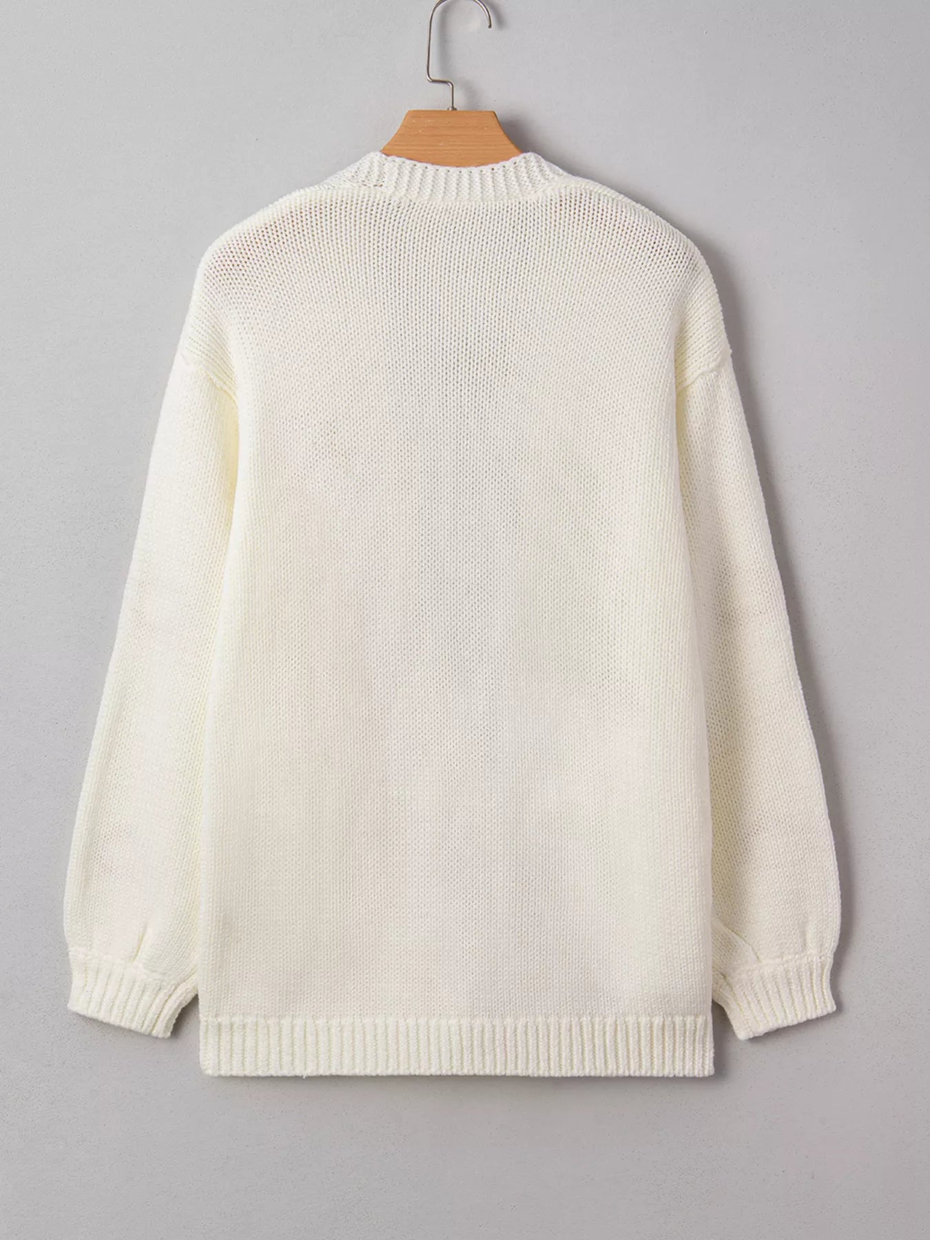 Halloween Pumpkin Embroidered Knit Cardigan - Tigbul's Variety Fashion Shop