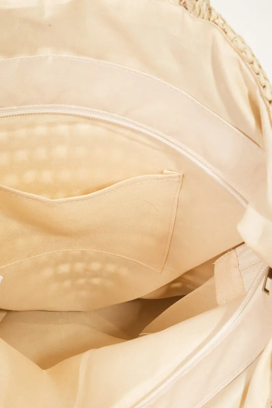 Straw Braided Beach Khaki Tote Bag - Tigbul's Variety Fashion Shop