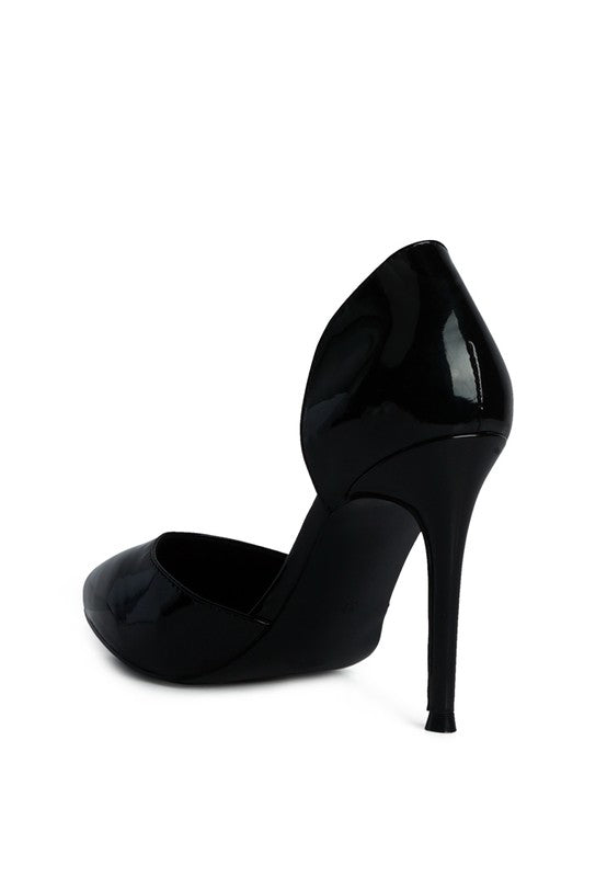 Candy Cane Patent Pu Slip On Stiletto Heels - Tigbul's Variety Fashion Shop