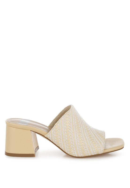 Morgana Woven Raffia Slip Ons - Tigbul's Variety Fashion Shop