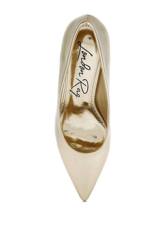 Tagetes Metallic Fantasy Heel Pumps - Tigbul's Variety Fashion Shop