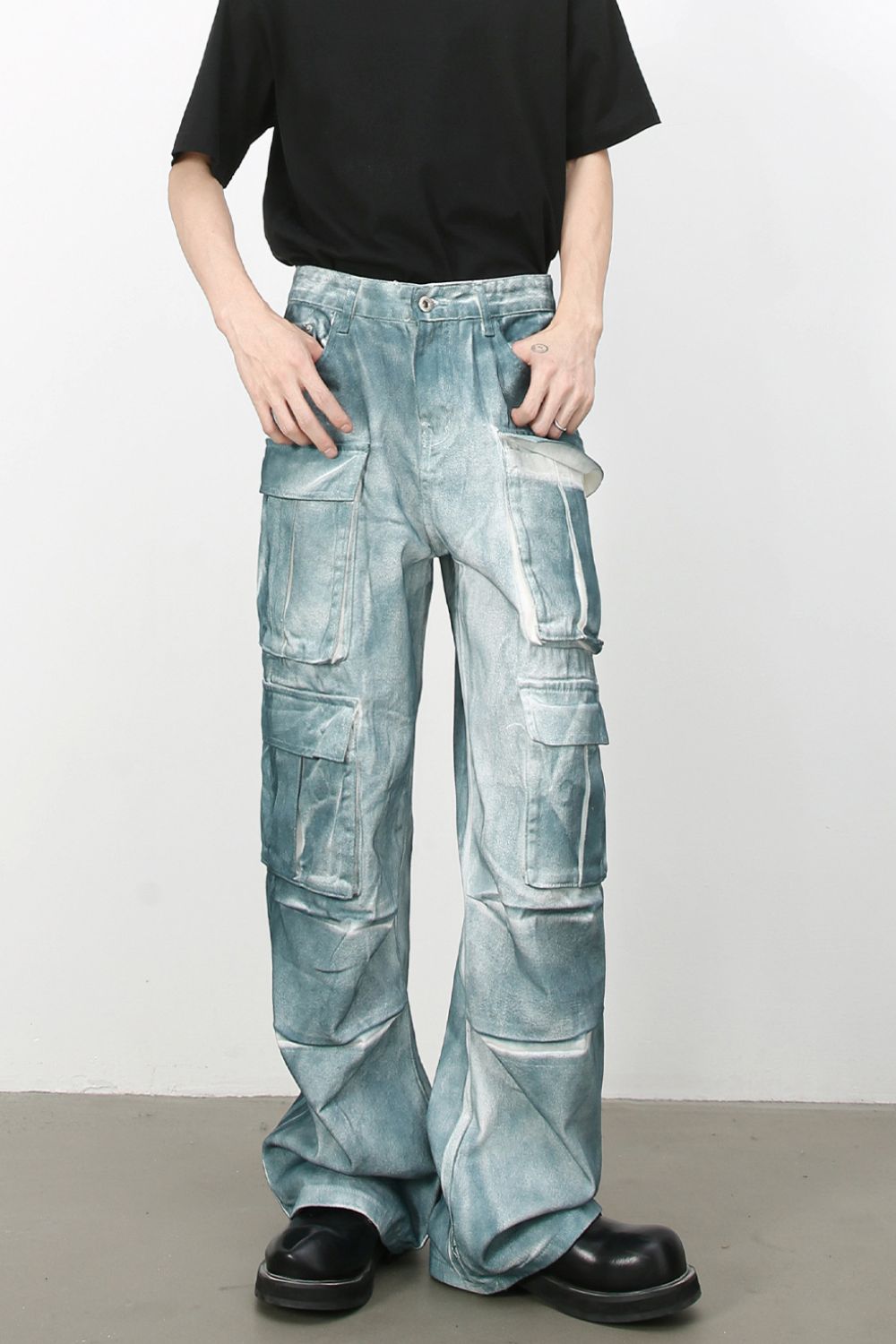 Men's Tie-Dye Cargo Jeans - Tigbul's Variety Fashion Shop