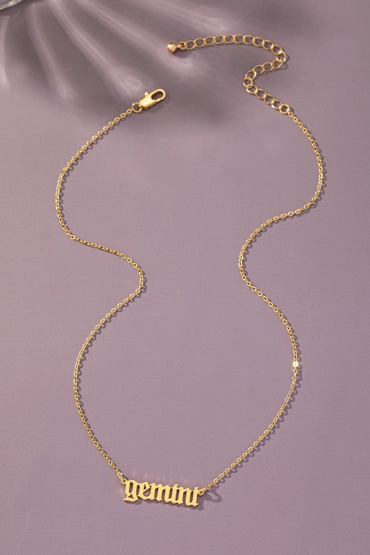 Laser cut zodiac sign pendant necklace - Tigbul's Variety Fashion Shop