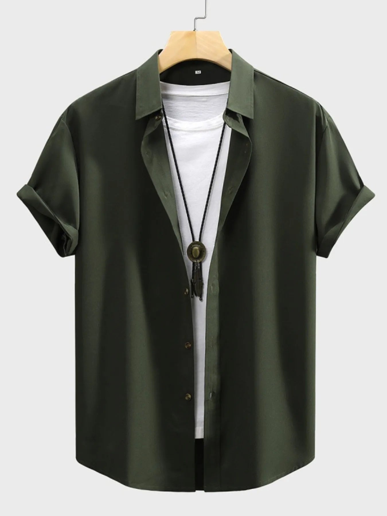 Men's Button Up Short Sleeve Shirt - Tigbul's Variety Fashion Shop