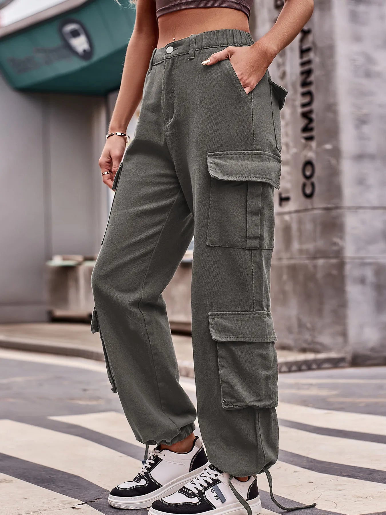 Casual Wide Leg Cargo Jeans - Tigbul's Variety Fashion Shop