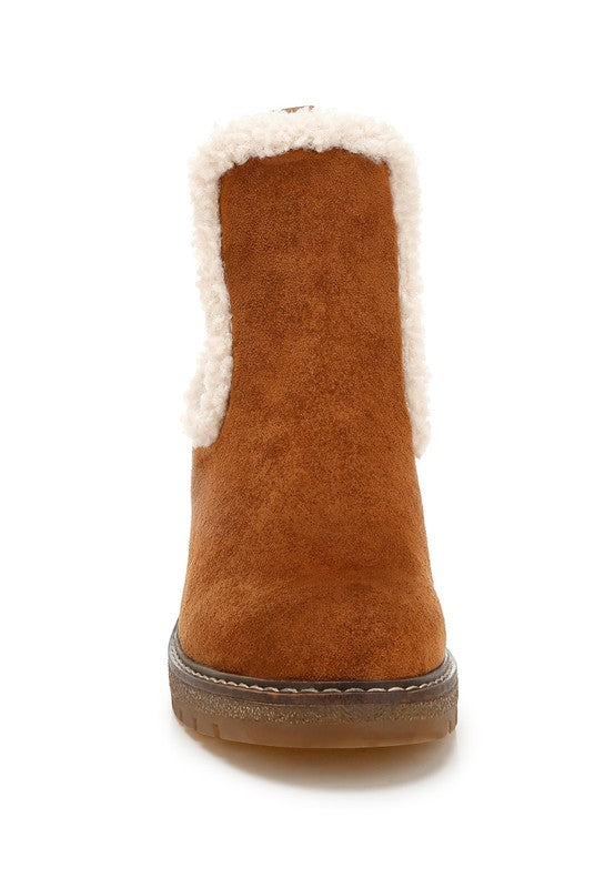 Thunderhoof Faux Fur Lined Chelsea Boots - Tigbul's Variety Fashion Shop