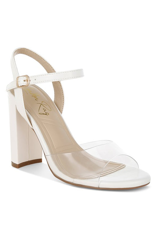 Perta Clear Strap Block Heel Sandals - Tigbul's Variety Fashion Shop