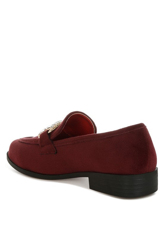 Maestro Diamante Embellished Horsebit Loafers - Tigbul's Variety Fashion Shop