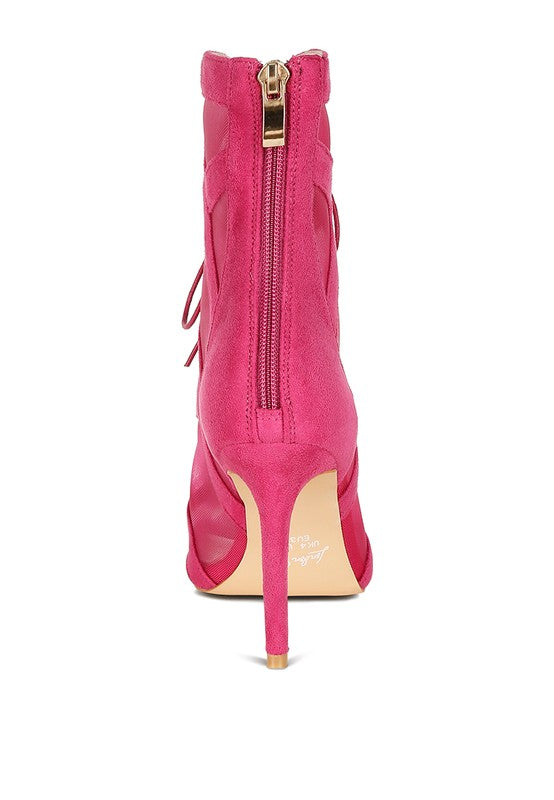 Anarki Mesh Lace-Up Ankle Boots - Tigbul's Variety Fashion Shop
