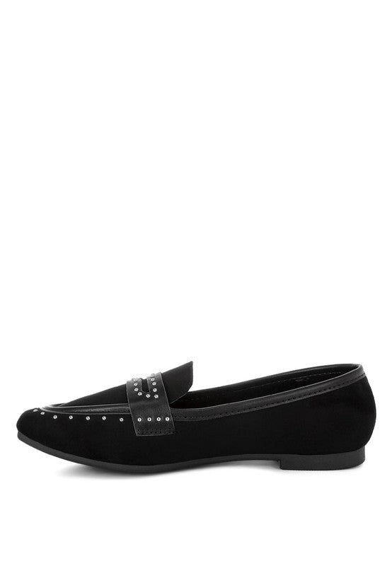 Lumina Penny Strap Studded Loafers - Tigbul's Variety Fashion Shop