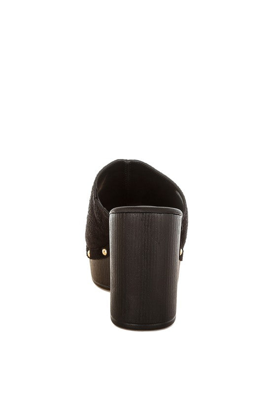 Masaki Soft Suede Leather Wooden Clogs - Tigbul's Variety Fashion Shop