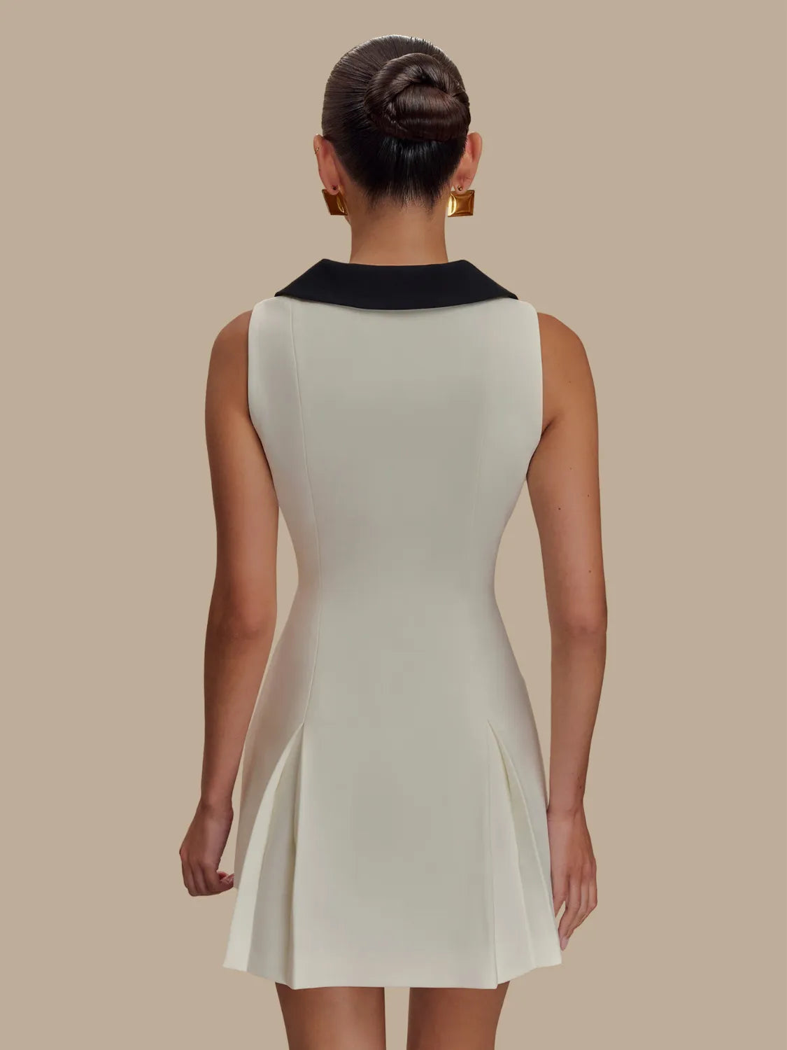 Button Front Sleeveless Mini Dress - Tigbul's Variety Fashion Shop