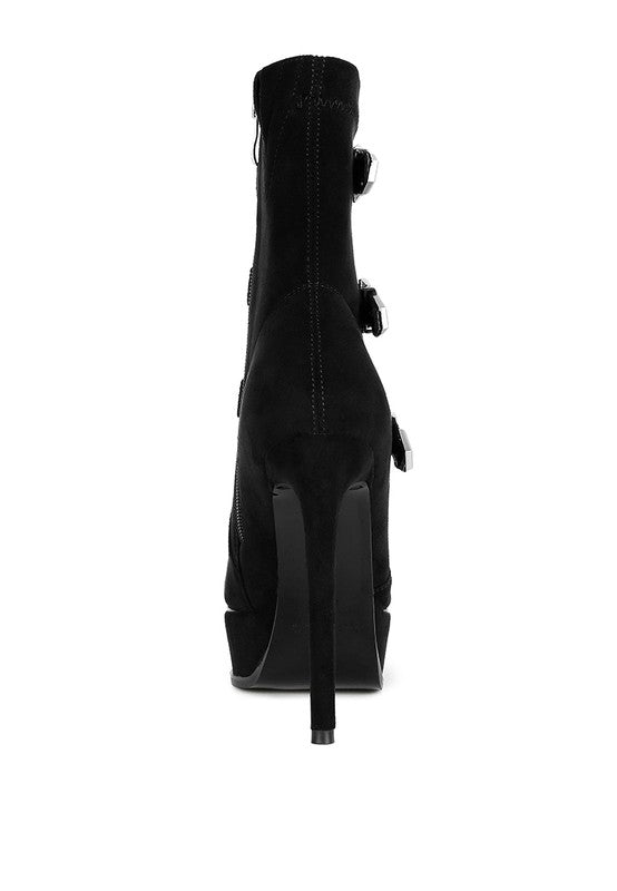 BEAUX High Platform Stiletto Ankle Boots - Tigbul's Variety Fashion Shop