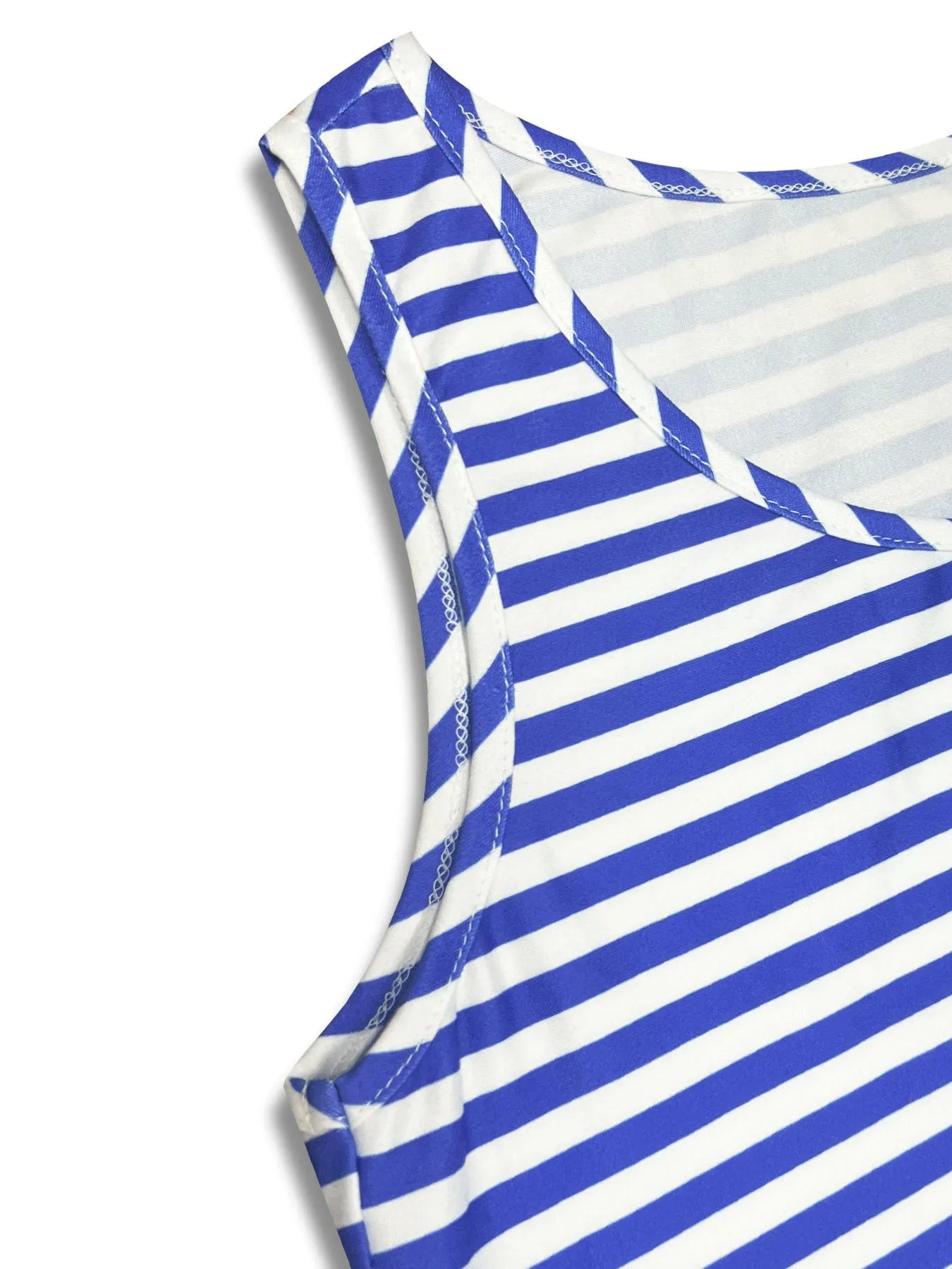 Casual Striped Tiered Ruffle Tank Dress - Tigbul's Variety Fashion Shop