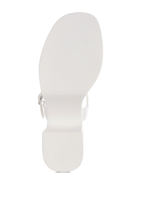 Kolata Faux Leather Pin Buckle Platform Heels - Tigbul's Variety Fashion Shop