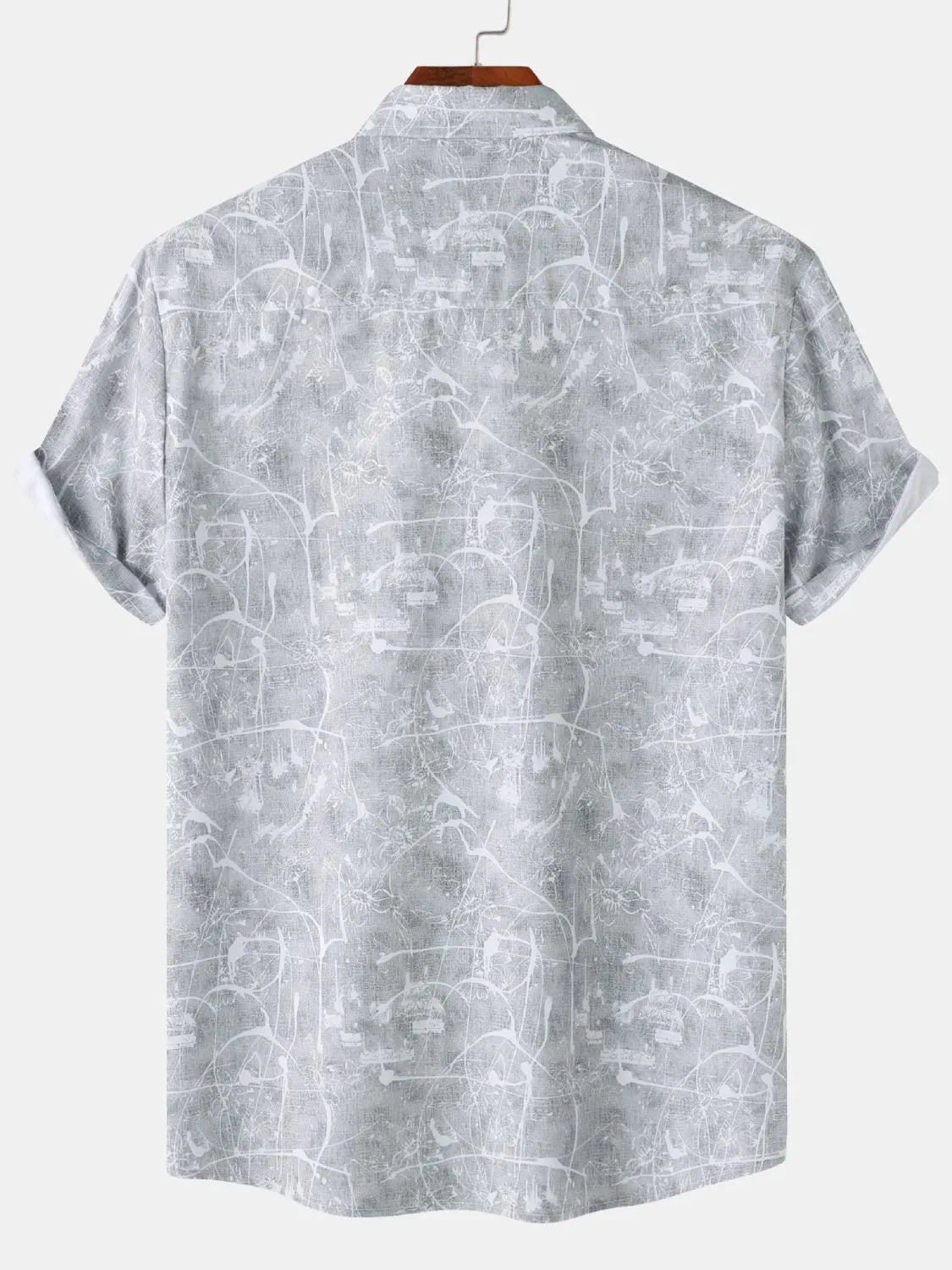 Men's Printed Short Sleeve Button Down Shirt - Tigbul's Variety Fashion Shop