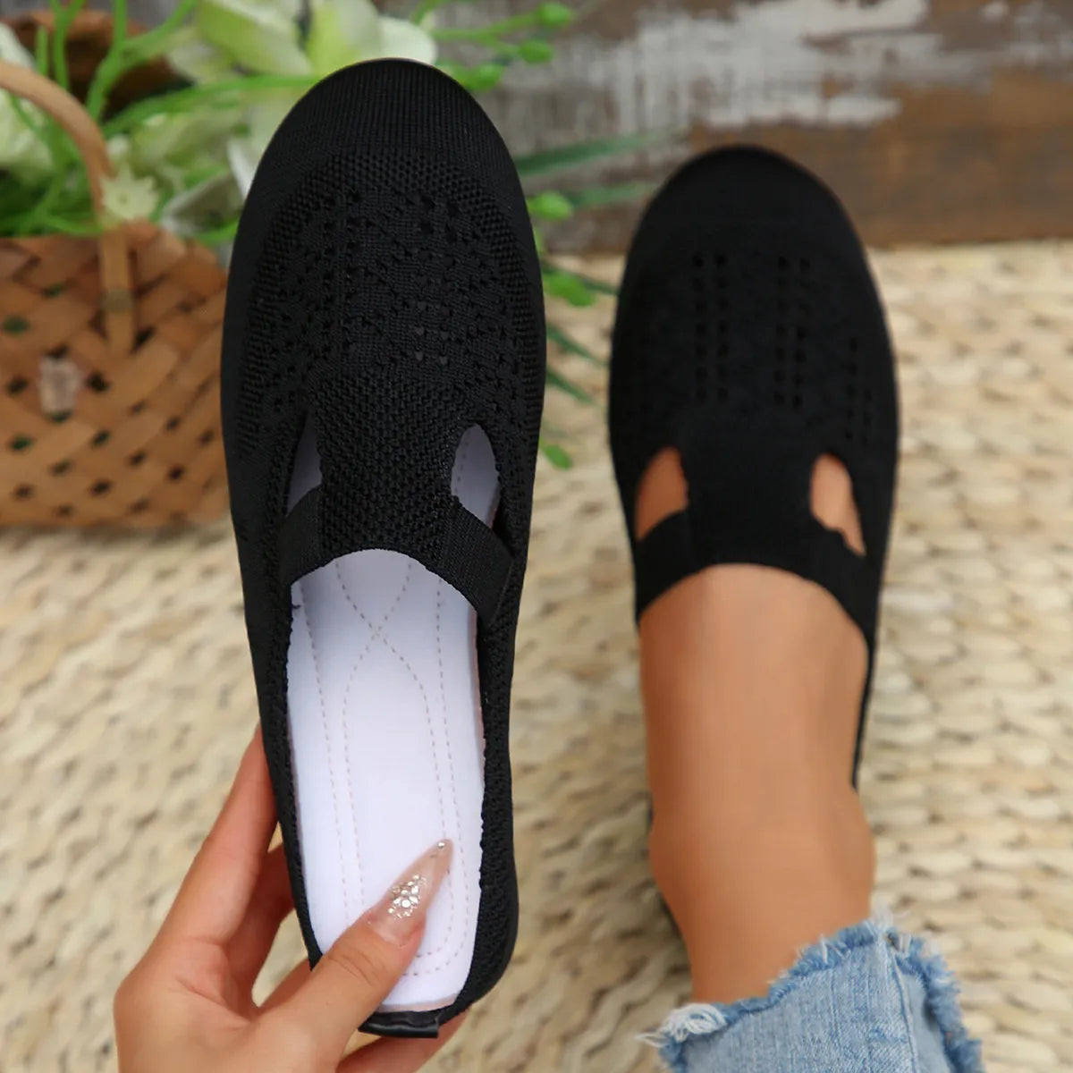 Round Toe Flat Slip-Ons - Tigbul's Variety Fashion Shop