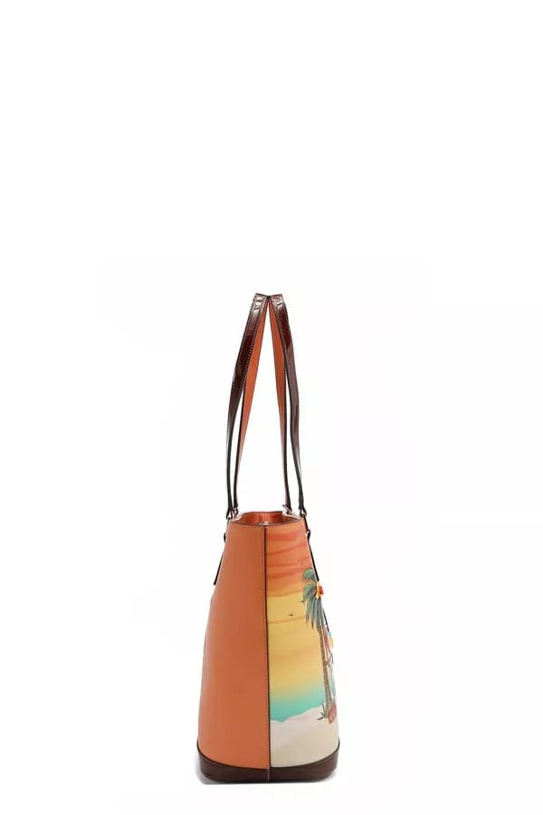 Nicole Lee USA Tropical Beach House Print Shopper Bag - Tigbul's Variety Fashion Shop