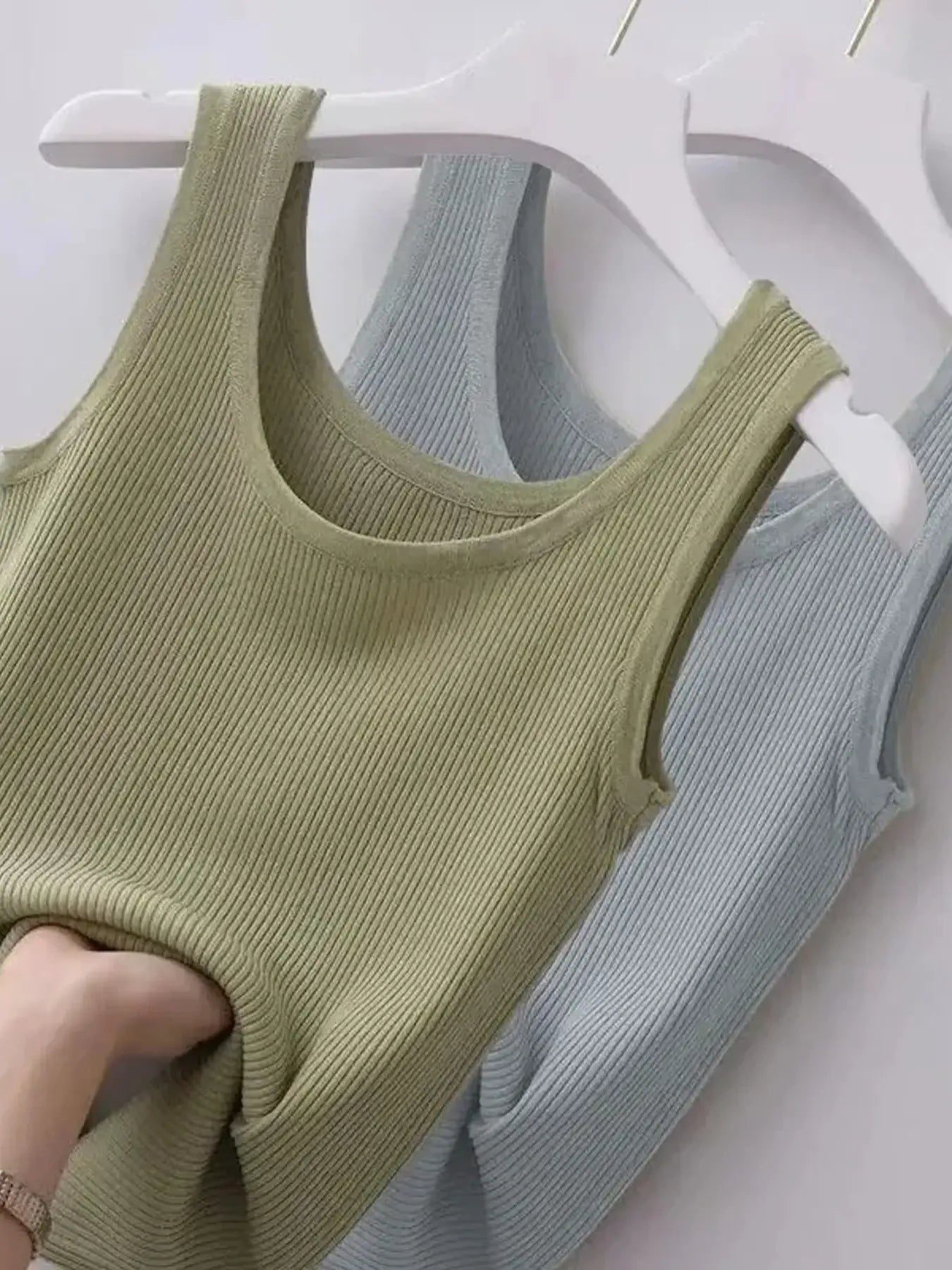 Plus Size Ribbed Knit Scoop Neck Tank Top - Tigbul's Variety Fashion Shop