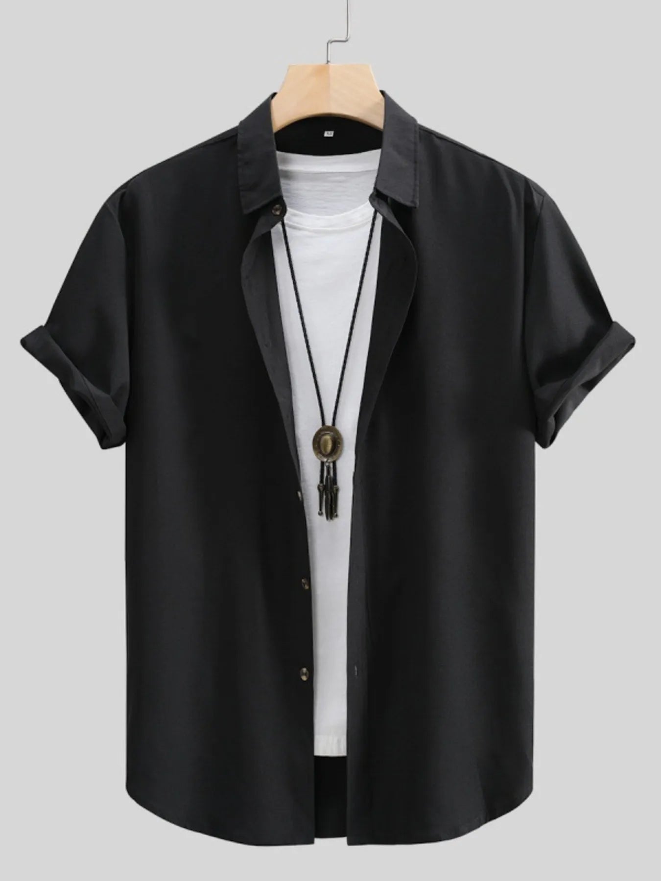 Men's Button Up Short Sleeve Shirt - Tigbul's Variety Fashion Shop