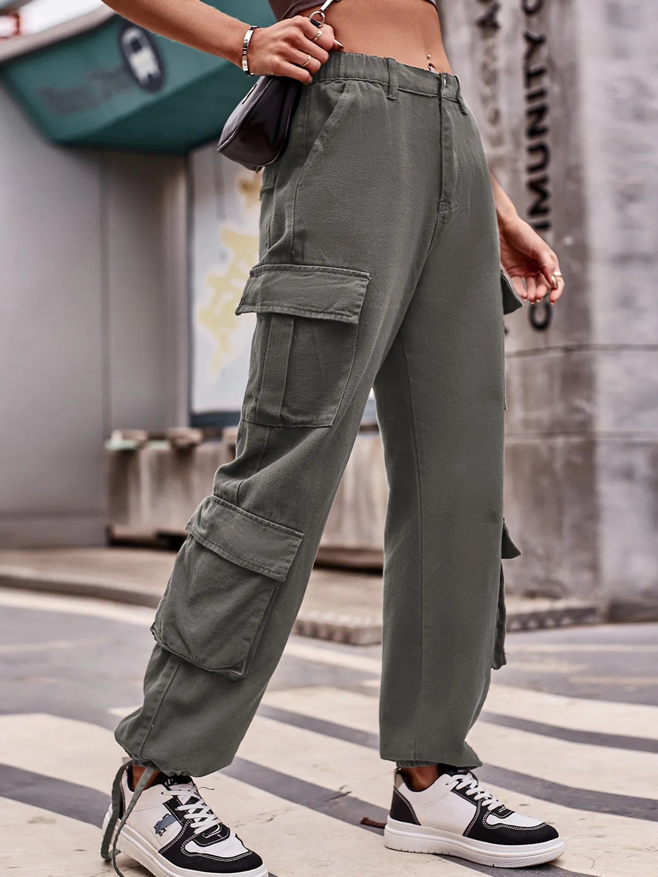Casual Wide Leg Cargo Jeans - Tigbul's Variety Fashion Shop