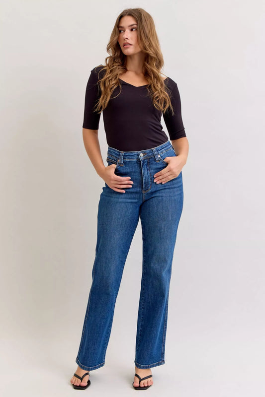 Judy Blue High Waist Tummy Control Straight Jeans - Tigbul's Variety Fashion Shop