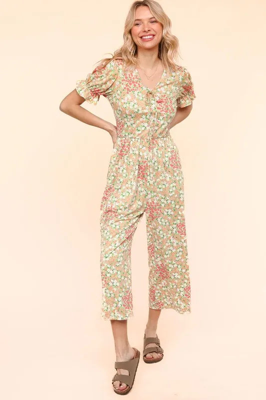 Flora Knit Spring Jumpsuit With Side Pockets - Tigbul's Variety Fashion Shop