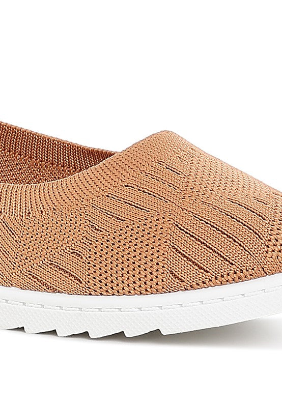 Lubna Knitted Flat Ballet Flats - Tigbul's Variety Fashion Shop