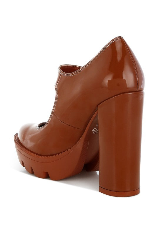 MILLENIAL BUG Patent High Heeled Mary Jane Shoes - Tigbul's Variety Fashion Shop