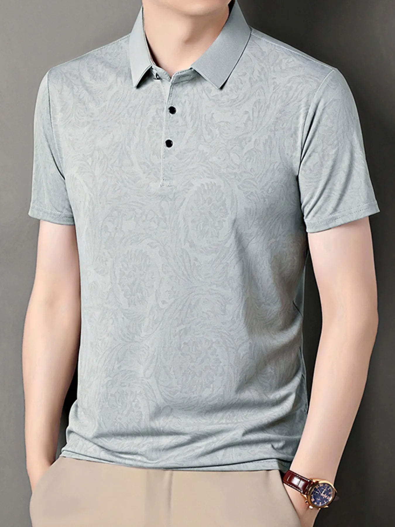 Men's Plus Size Button Detail Short Sleeve Polo - Tigbul's Variety Fashion Shop