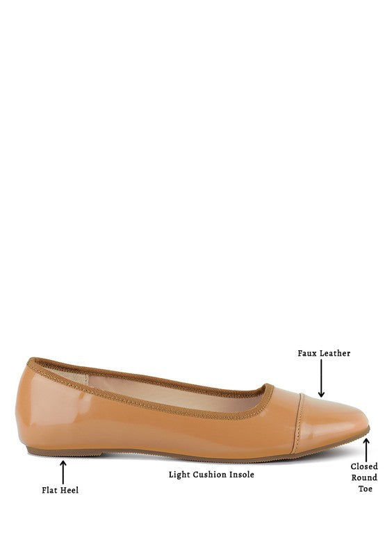 CAMELLA ROUND TOE BALLERINA FLAT SHOES - Tigbul's Variety Fashion Shop