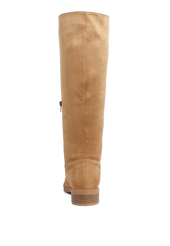 Chiru Round Toe Microfiber Calf Boots - Tigbul's Variety Fashion Shop