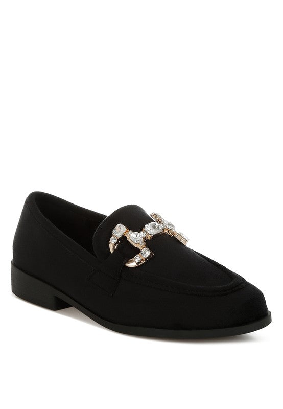 Maestro Diamante Embellished Horsebit Loafers - Tigbul's Variety Fashion Shop