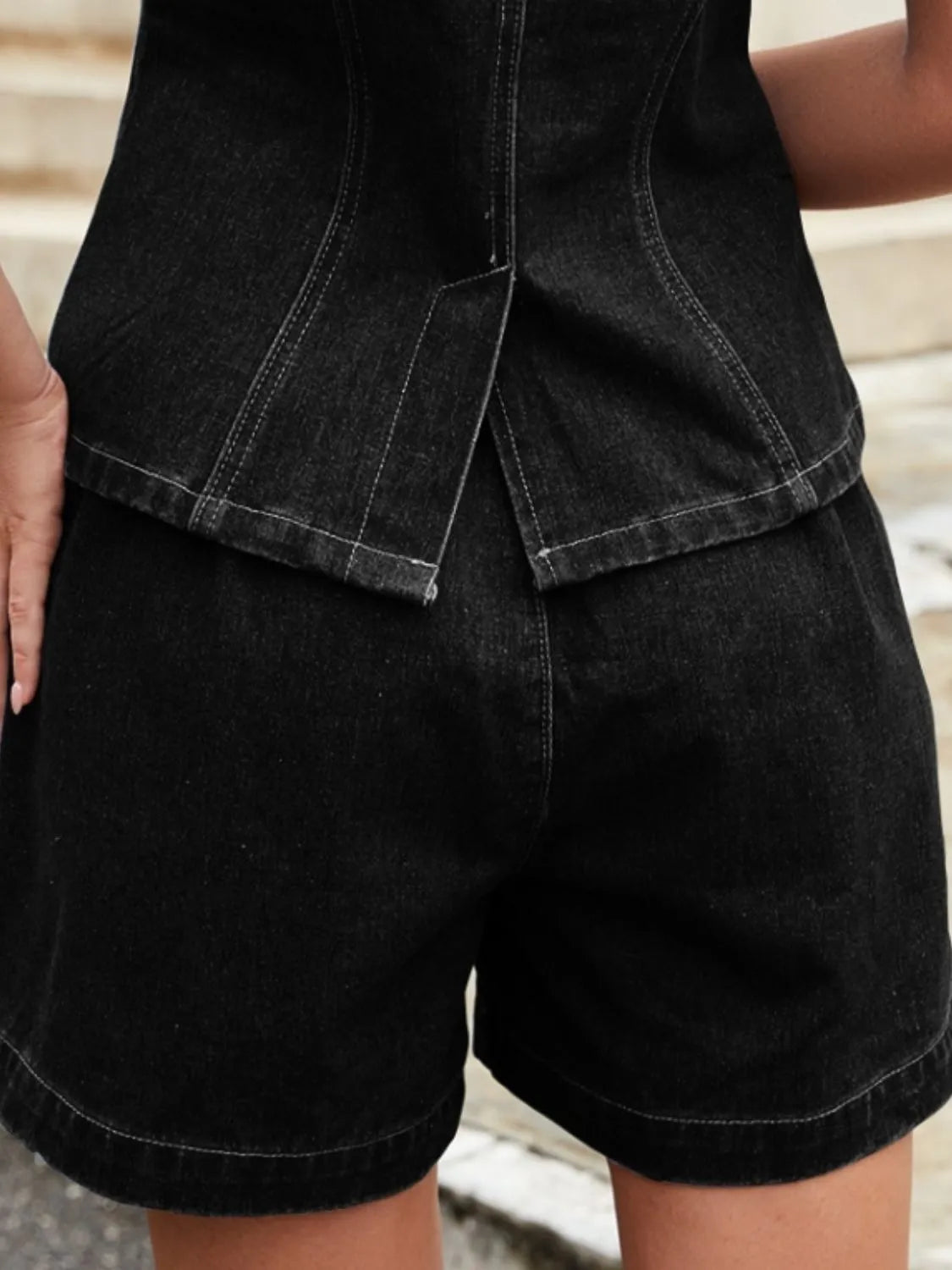 High-Waisted Denim Shorts - Tigbul's Variety Fashion Shop