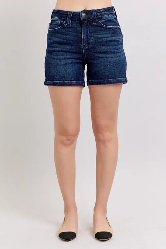 Judy Blue High Waist Back Flap Pocket Denim Shorts - Tigbul's Variety Fashion Shop