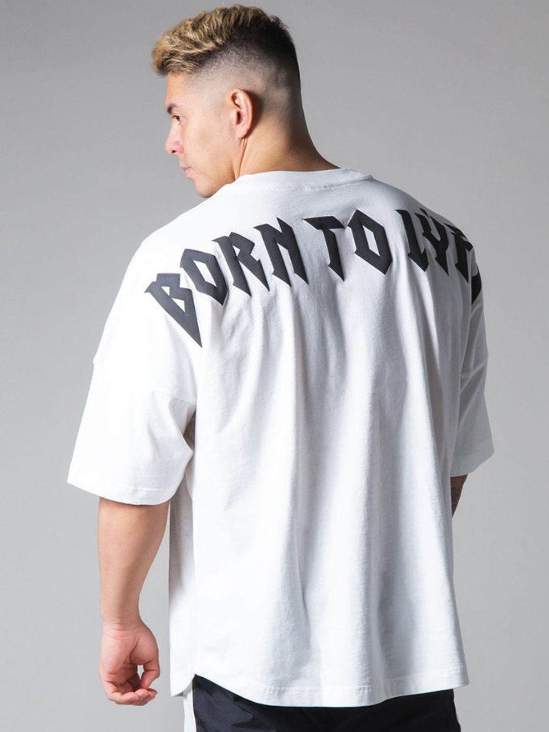Men's Plus Size Letter Round Neck Half Sleeve T-Shirt - Tigbul's Variety Fashion Shop