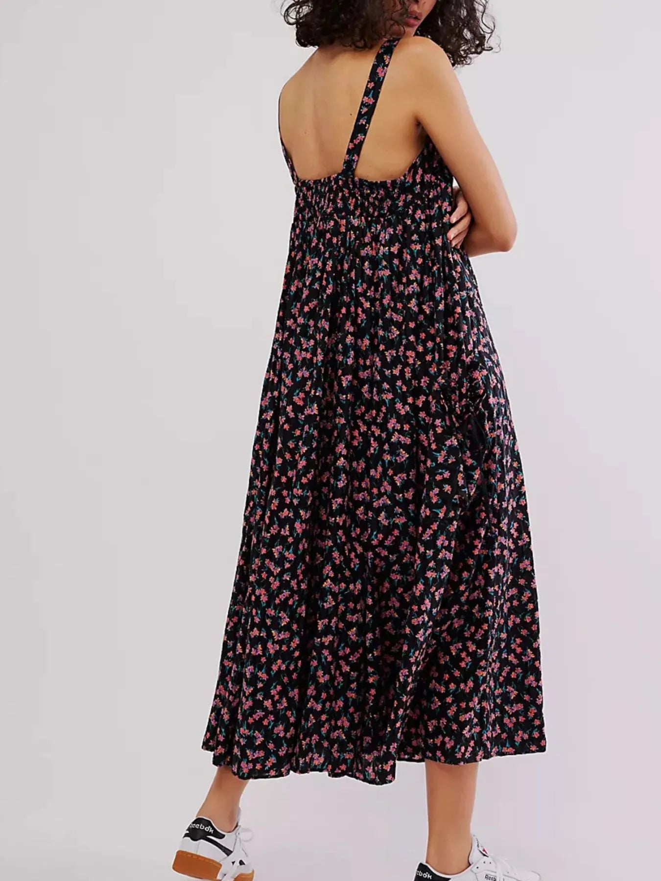 Floral Print Square Neck Summer Dress - Tigbul's Variety Fashion Shop