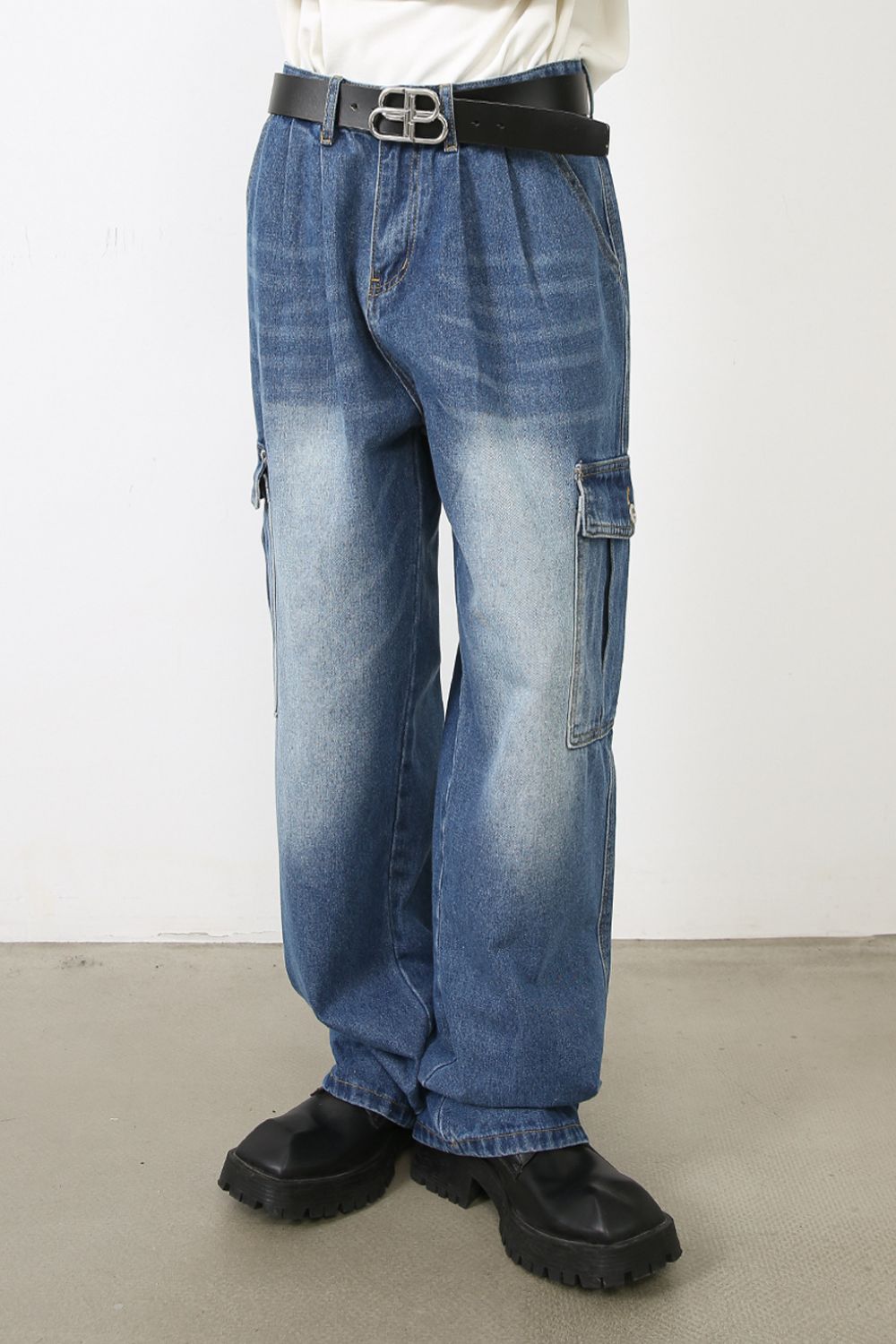 Men's Loose Fit Jeans with Pockets - Tigbul's Variety Fashion Shop
