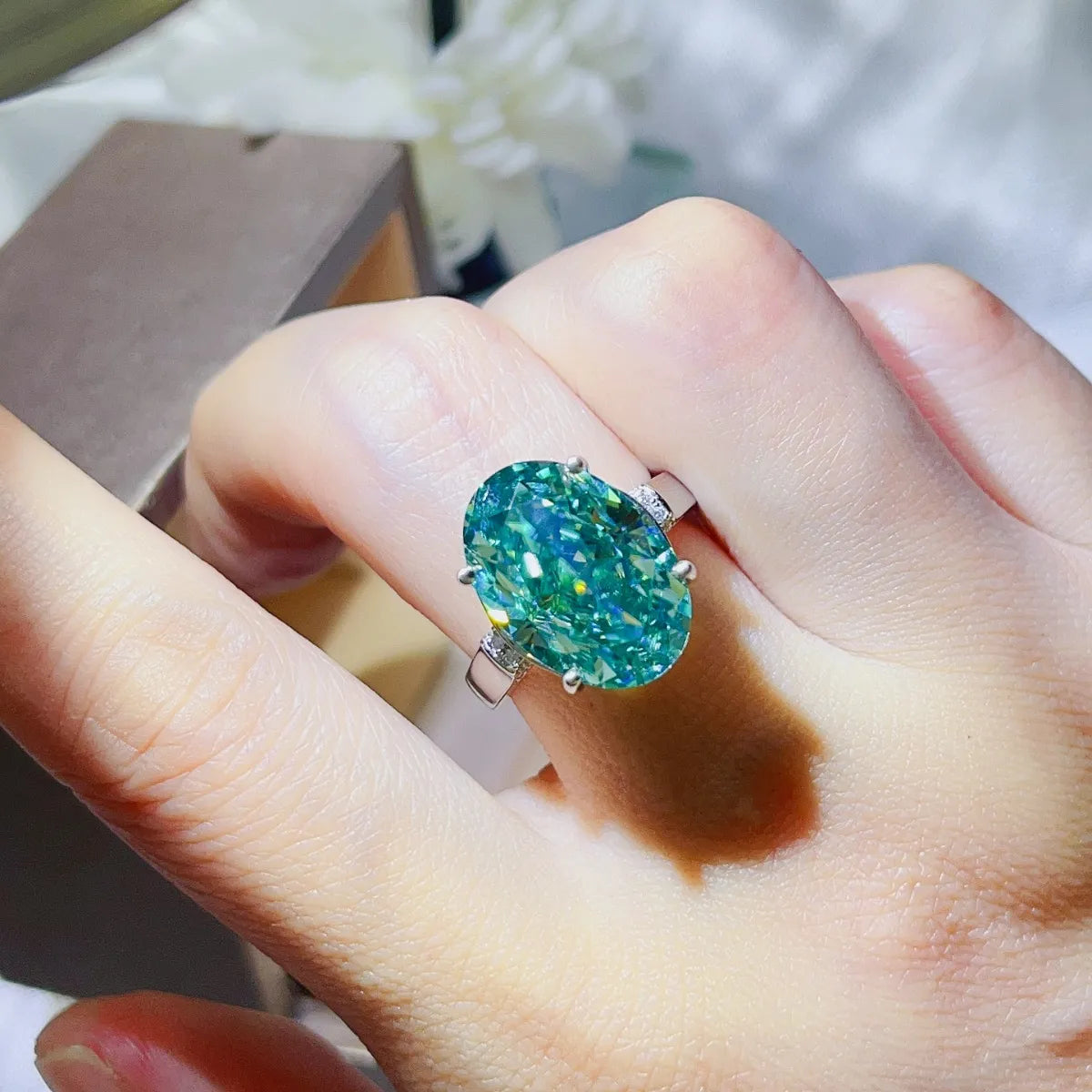 5 Carat Moissanite 925 Sterling Silver Ring - Tigbul's Variety Fashion Shop