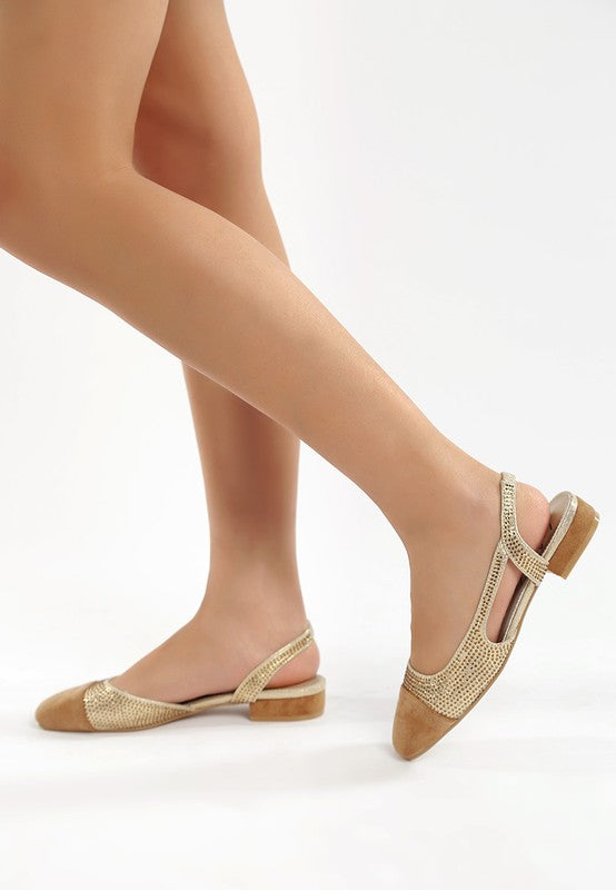 Rerita Rhinestone-Studded Glitter Sandals - Tigbul's Variety Fashion Shop