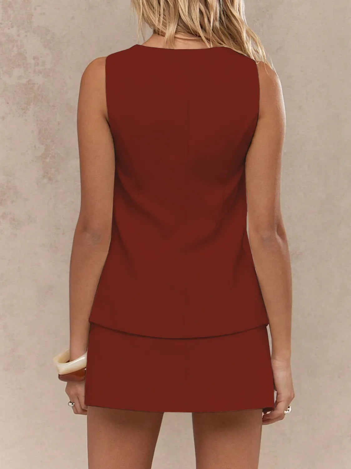 Square Neck Tank and Skirt Set - Tigbul's Variety Fashion Shop