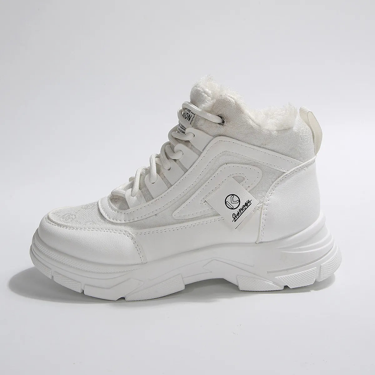 High-Top Platform Chunky Sneaker Boots Lace-Up - Tigbul's Variety Fashion Shop