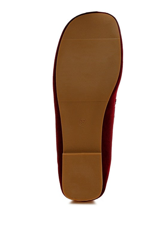 Robua Velvet Flat Loafers - Tigbul's Variety Fashion Shop