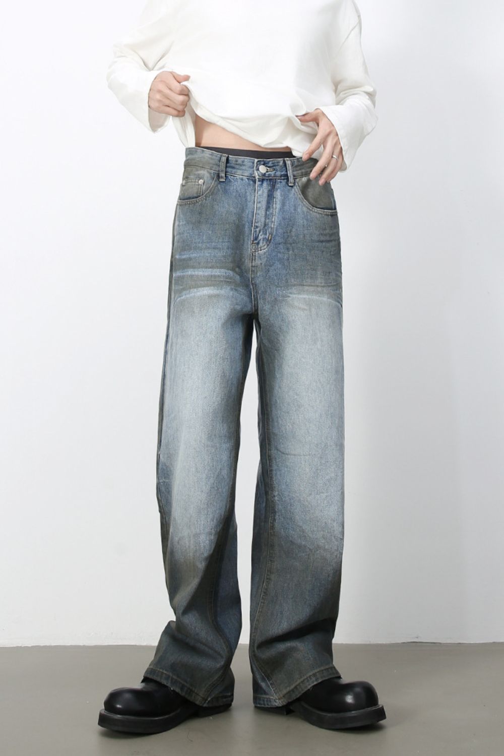 Men's Loose Jeans with Pockets - Tigbul's Variety Fashion Shop